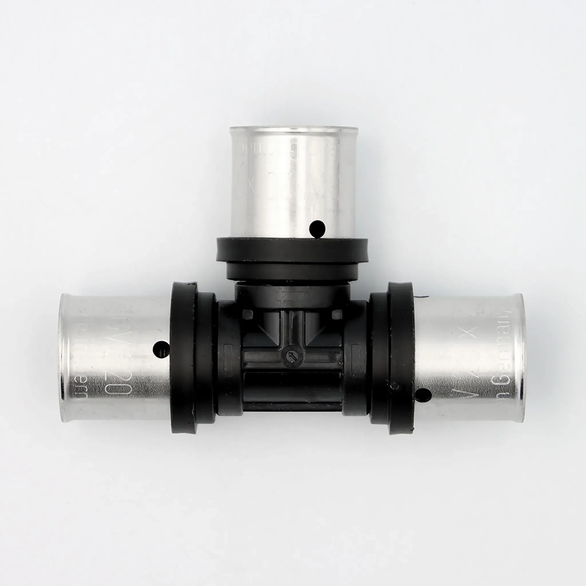 Pipetec Press-T-Stück PPSU 16 × 2 mm – allseitig gleich